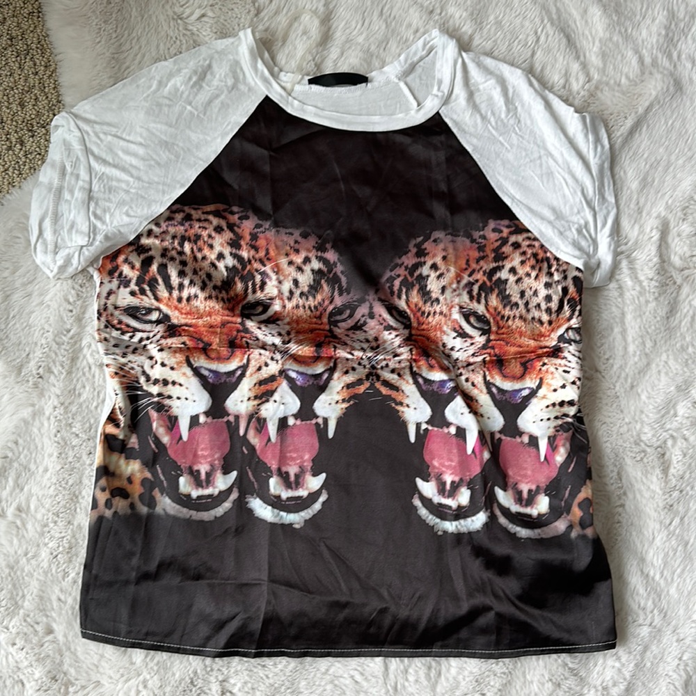 white tiger tshirt top